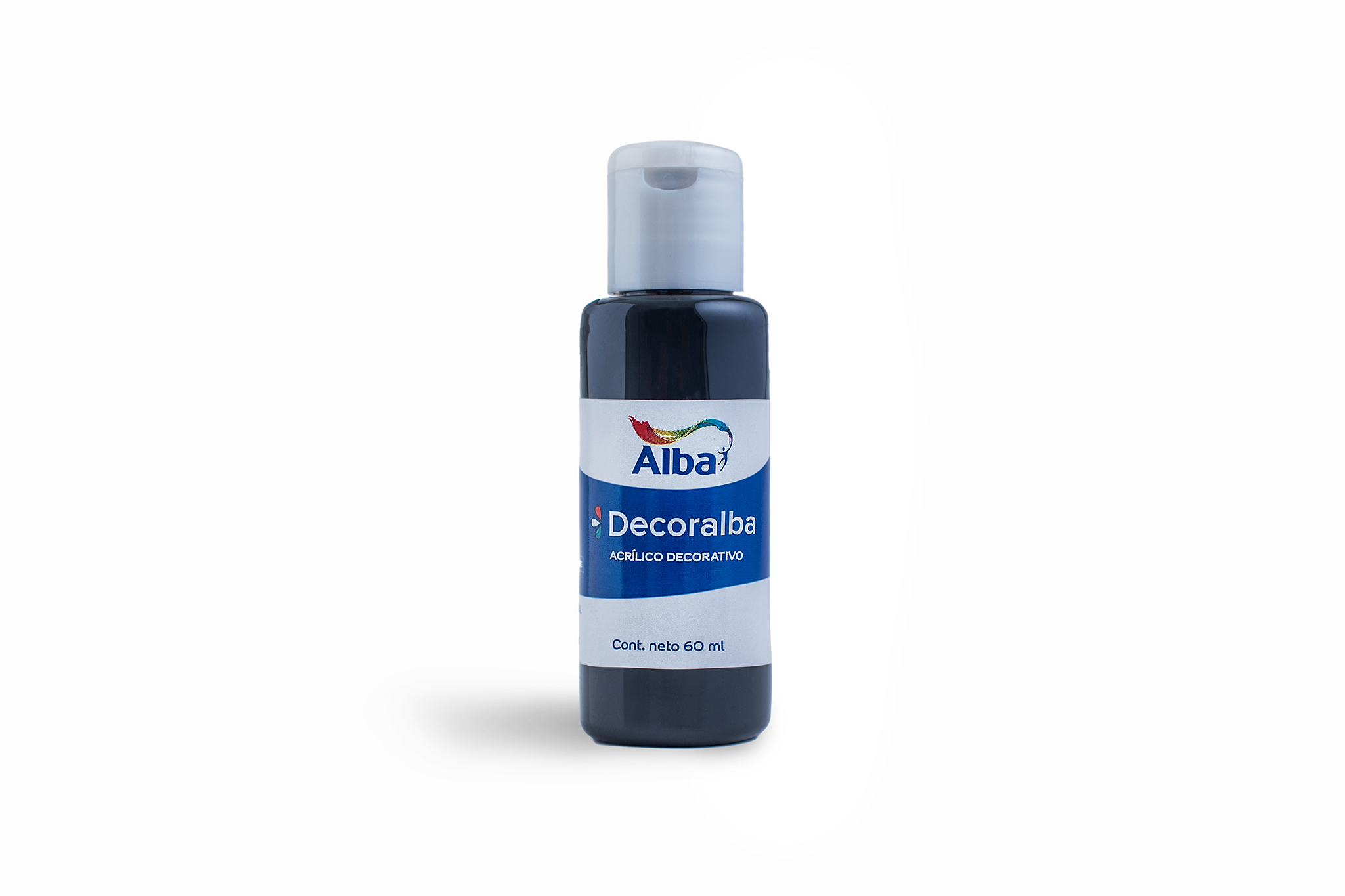 Acrilico decorativo alba 60cc negro 480 - 60ML - Alba Artística